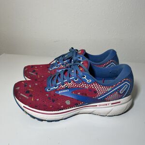 Brooks Ghost 14 Fuse Women Size 9‎ B Pink Blue Running Gym Shoes Sneakers